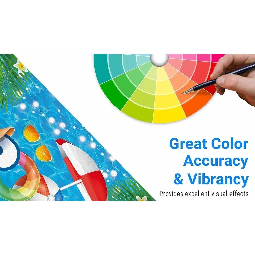 Funnytree Pool Party Themed Vinyl Backdrop Vibrant Colorful Banner 70.8